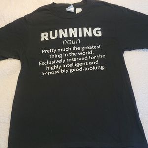 Black and White Running Shirt